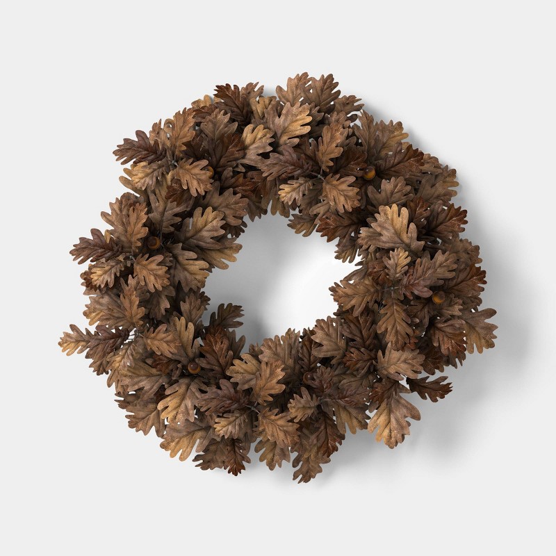 24″ Golden Oak Leaf Fall Wreath