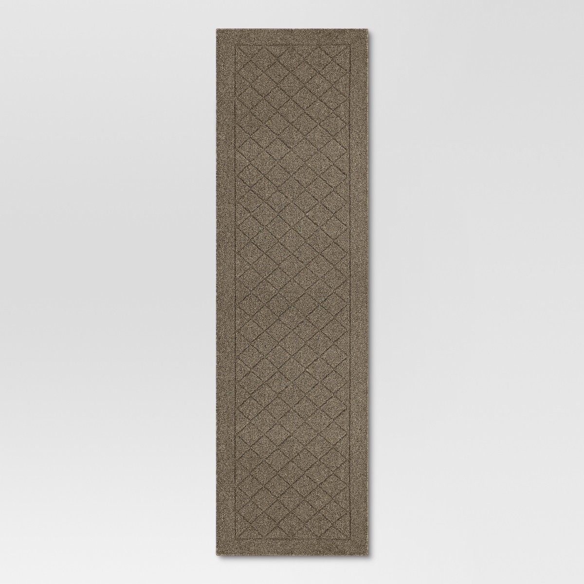 Clarkson Washable Diamond Runner — Tan