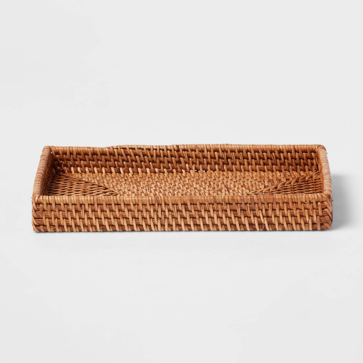 Rattan Vanity Tray — Light Brown