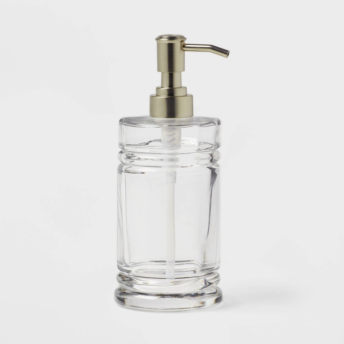 Textured Clear Glass Soap Pump